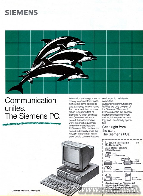Communication unites.
The Siemens PC.

Information exchange is enormously imp