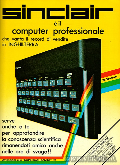 Sinclair ZX Spectrum è il computer professionale che vanta il record di vendite 