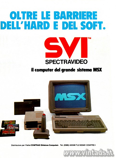 OLTRE LE BARRIERE DELL'HARD E DEL SOFT.

SVI SPECTRAVIDEO

il computer 