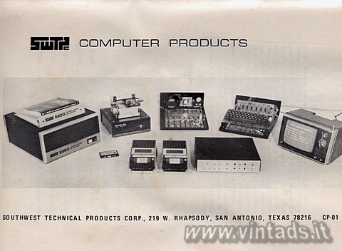 SWTPC COMPUTER PRODUCTS
SOUTHWEST TECHNICAL PRODUCTS CORP., 219 W. RHAPSODY, SA