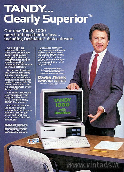 TANDY… clearly superior
Our new Tandy 1000 puts it all together for less...
in