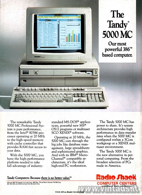 The remarkable Tandy 5000 MC Professional System i