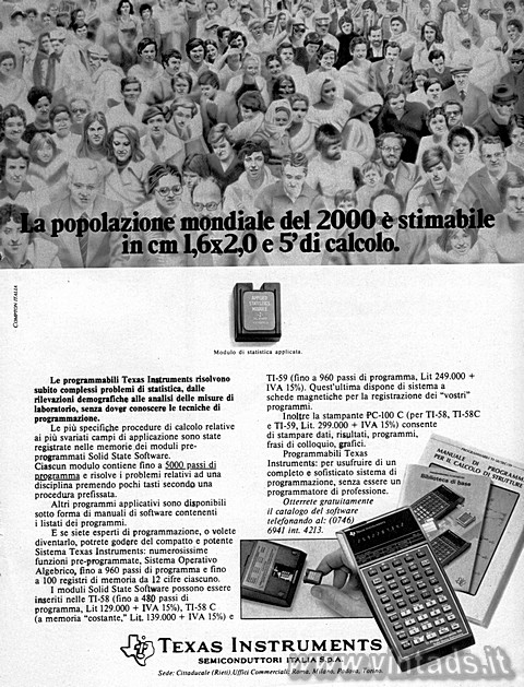 La popolazione mondiale del 2000  stimabile in cm