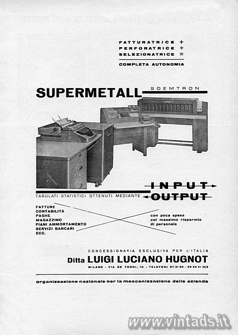 FATTURATRICE +
PERFORATRICE +
SELEZIONATRICE = 
COMPLETA AUTONOMIA

SUPERME