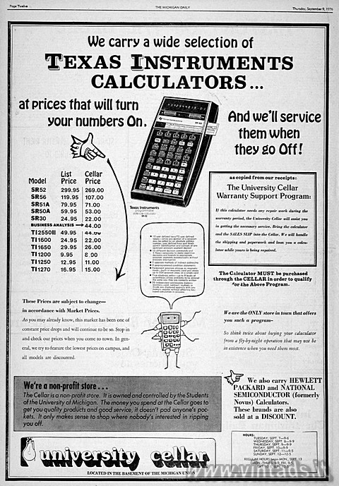 We carry a wide selection of Texas Instruments calculators...
at prices that wi
